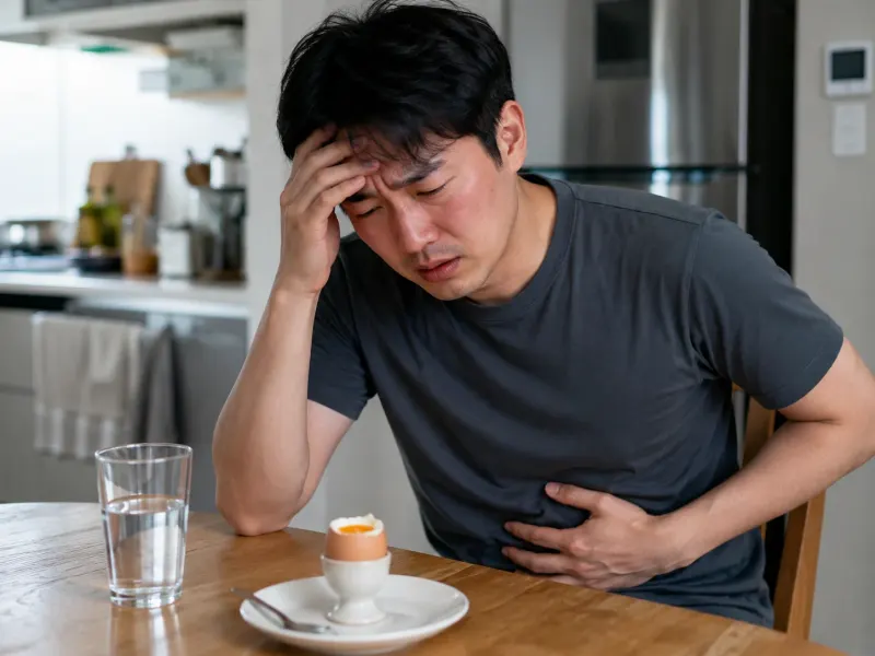 반숙 달걀 먹은 뒤 설사와 고열, 살모넬라 감염 가능성 살펴야