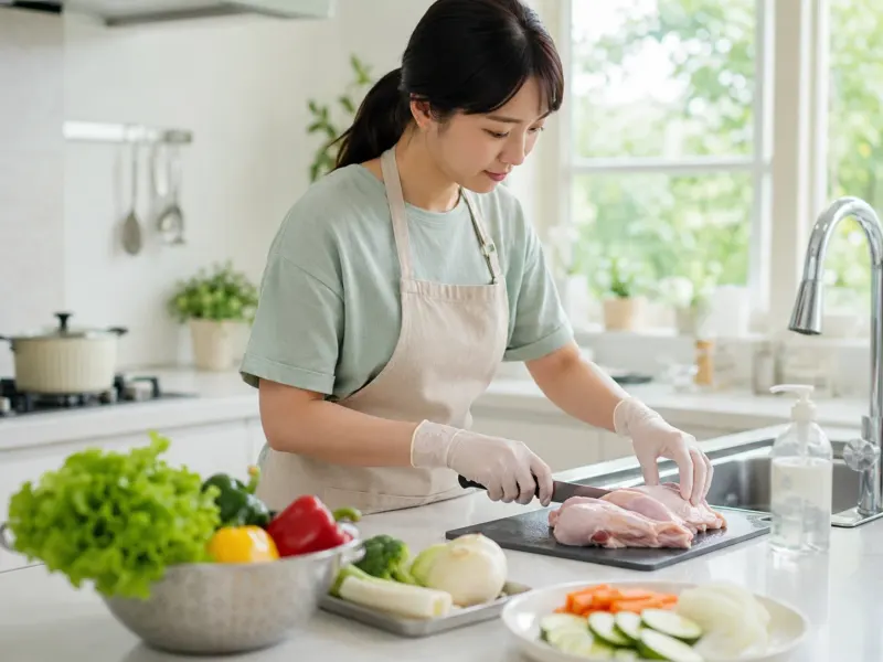 삼계탕 끓이기 전 생닭 손질, 여름철 장관감염증 막는 첫 단계