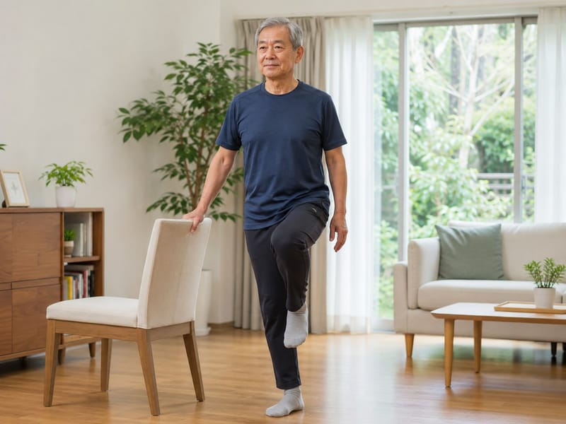 한 발 서기와 의자에서 일어나기, 노년 건강 상태 보여주는 신호 될 수 있다