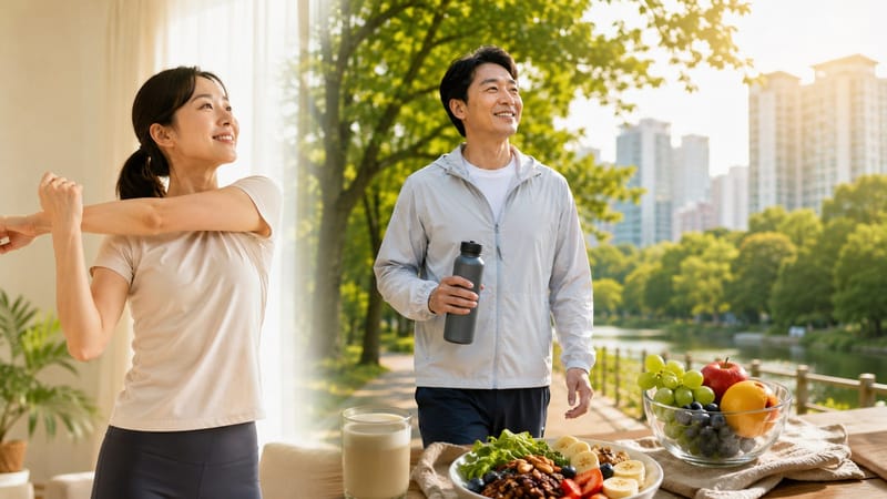 아침 30분의 건강 습관, 가벼운 걷기와 균형 잡힌 식사가 몸을 바꾼다
