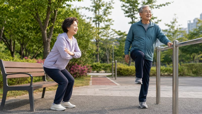 노년기 체력, 균형·하체 힘 좋을수록 사망 위험 낮아, 7년 추적 결과