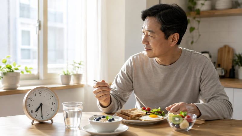 아침 첫 식사 늦을수록 사망 위험 높게 관찰, 식사 시간도 건강 변수