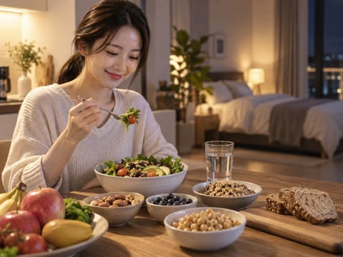 식이섬유 많은 날, 깊은 잠 늘었다, 수면 관리도 낮 식단부터