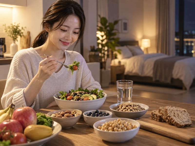 식이섬유 많은 날, 깊은 잠 늘었다, 수면 관리도 낮 식단부터