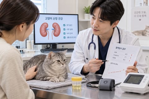 노령묘 만성콩팥병, 물 많이 마신 뒤가 아니라 조기검진부터 살펴야