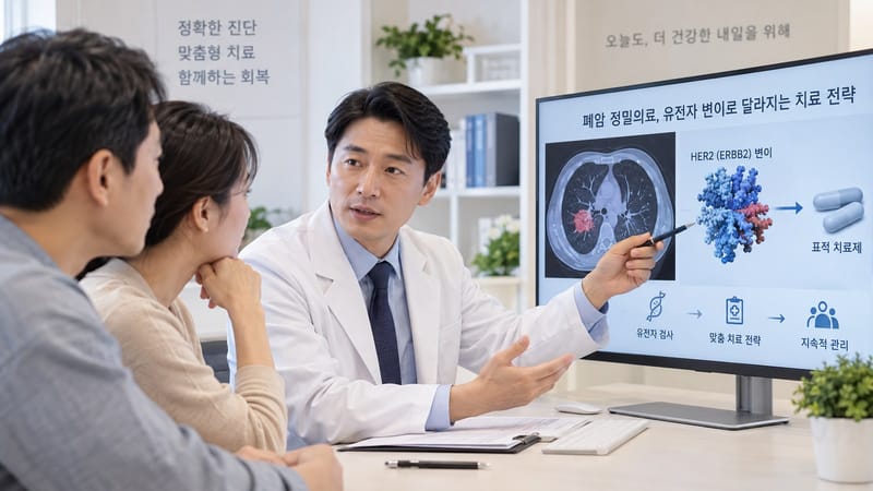 HER2 변이 비소세포폐암, 세바버티닙 미국서 1차 치료까지 승인 확대