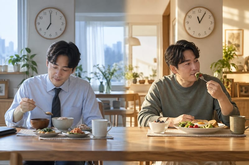 식사 시간 들쭉날쭉하면 생체리듬도 흔들린다, 주말 늦은 식사가 남긴 건강 신호