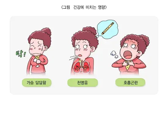 생활 속의 연소가스 건강에 미치는 영향 설명 이미지 1