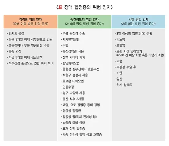 폐 색전증 위험요인 및 예방 설명 이미지 1
