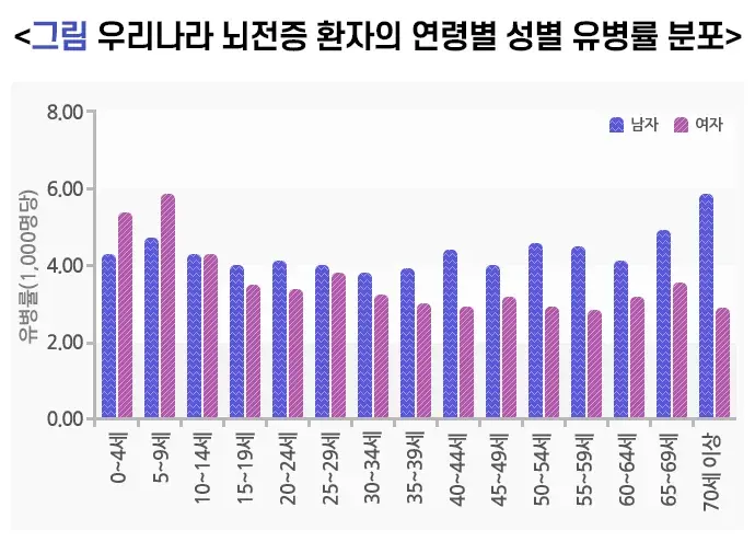 뇌전증 역학 및 통계 설명 이미지 1