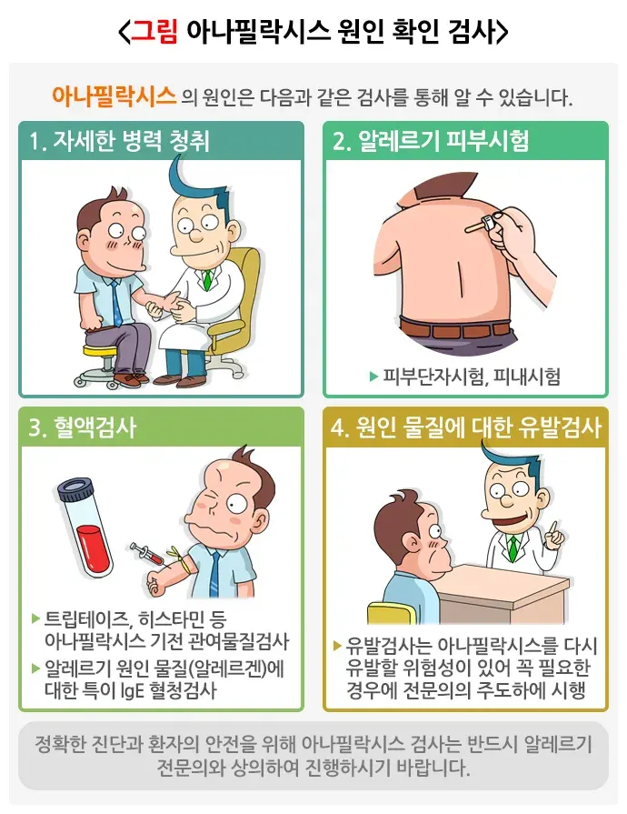 아나필락시스 진단 및 검사 설명 이미지 2