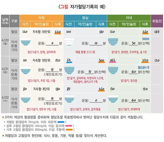 당뇨병 자가 관리 설명 이미지 3