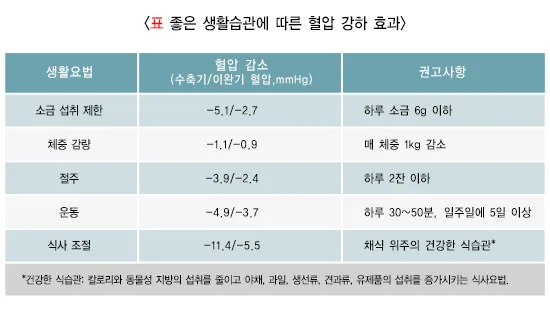 고혈압 비약물 치료 설명 이미지 1