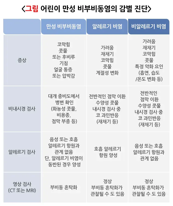 비부비동염 대상별 맞춤 정보 설명 이미지 1