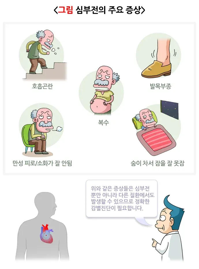 심부전 증상 설명 이미지 1