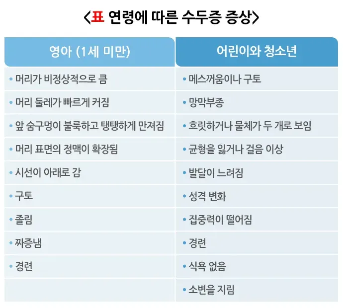 수두증(소아) 증상 설명 이미지 1