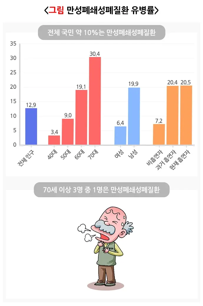 만성폐쇄성폐질환 역학 및 통계 설명 이미지 1