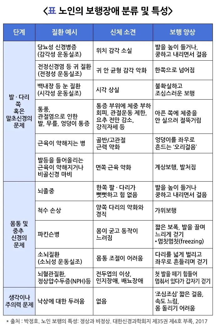 노인 보행장애 증상 설명 이미지 1