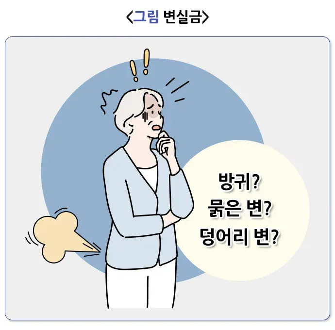 변실금 종류 설명 이미지 1