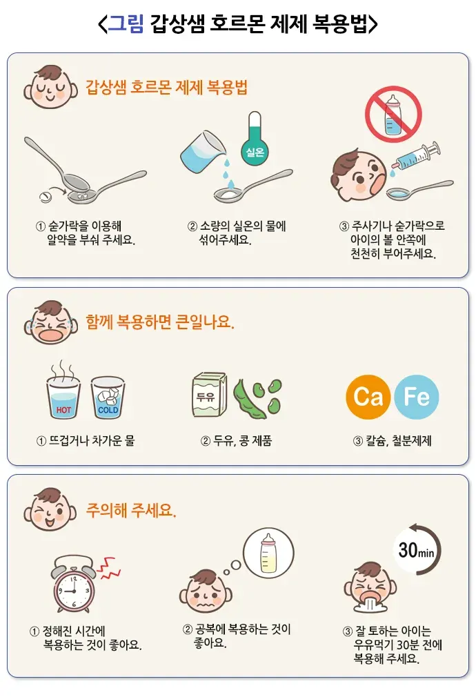 선천갑상샘저하증 약물 치료 설명 이미지 1