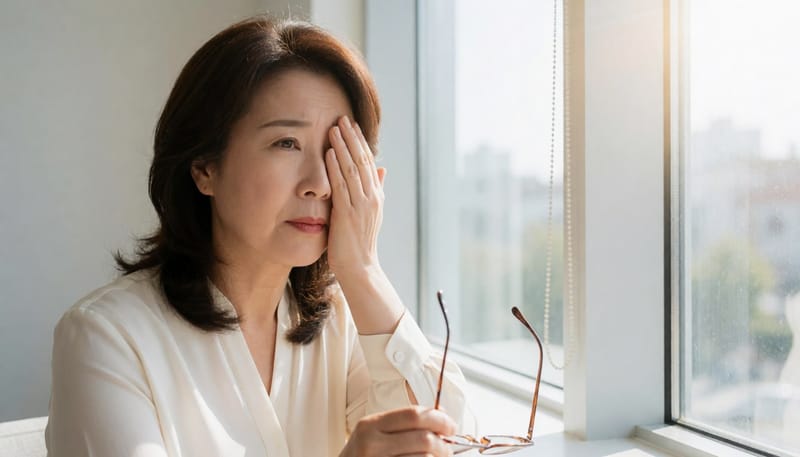 갑자기 한쪽 눈이 안쪽으로 몰려 보여요, 그냥 둬도 될까요