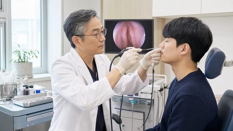 코 내시경 검사는 코 점막과 하비갑개 상태를 직접 확인하는 방법입니다