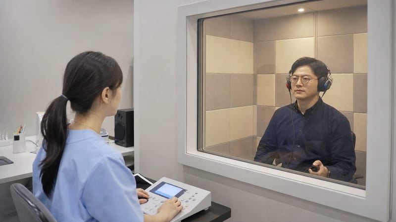 순음청력검사와 이명도검사를 함께 진행하면 보통 30~40분 정도 소요됩니다.