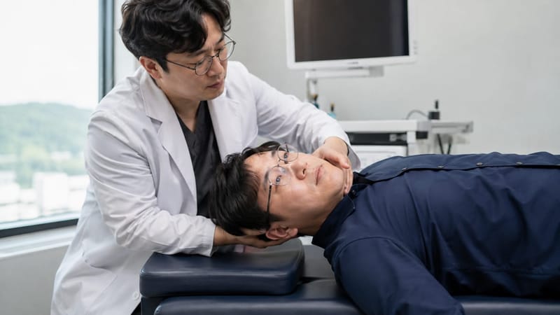 딕스-홀파이크 검사는 눈떨림의 방향과 지속 시간을 관찰해 병변 위치를 확인합니다.