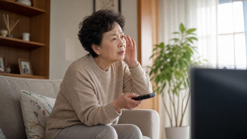 되묻는 일이 잦아지거나 목소리를 키워야 대화가 되는 것은 난청의 흔한 신호입니다.