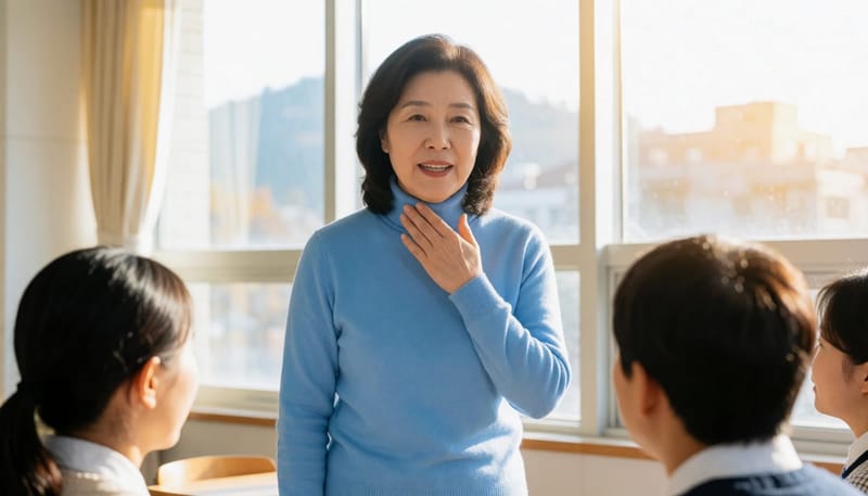 목소리를 많이 쓰는 교직군은 성대결절 발생 빈도가 상대적으로 높게 보고됩니다.