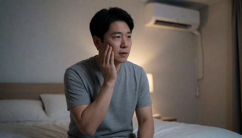 에어컨 켜고 자다 입이 돌아갔어요, 원인은 눌린 안면신경입니다