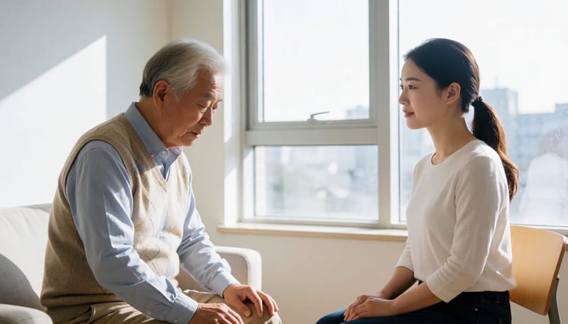 선천성과 후천성 눈꺼풀 처짐을 각각 보여주는 모습