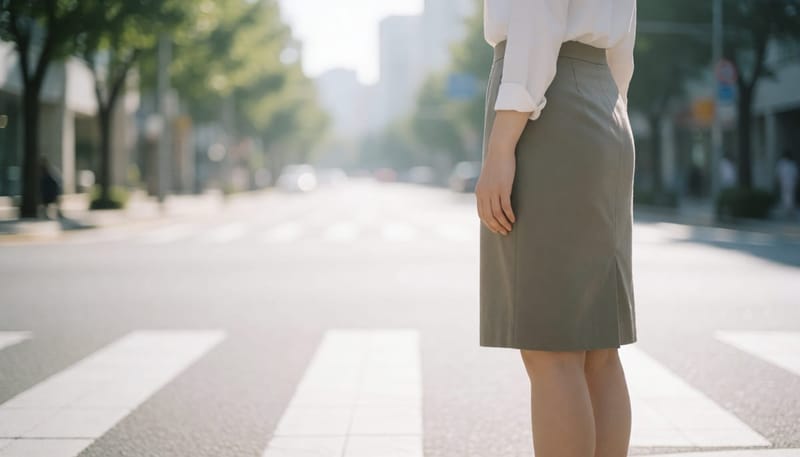 땡볕 아래 서서 기다리는 모습