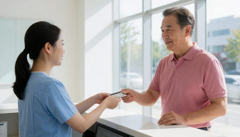 검사 전 건강보험 적용 여부와 본인부담 항목을 접수처에서 미리 확인할 수 있습니다.