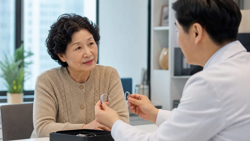 청력손실이 확인되면 보청기 평가와 소리치료를 함께 고려하게 됩니다.