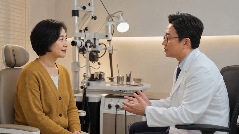 이명 증상 상담은 소리의 형태와 지속 기간을 확인하는 문진에서 시작됩니다.
