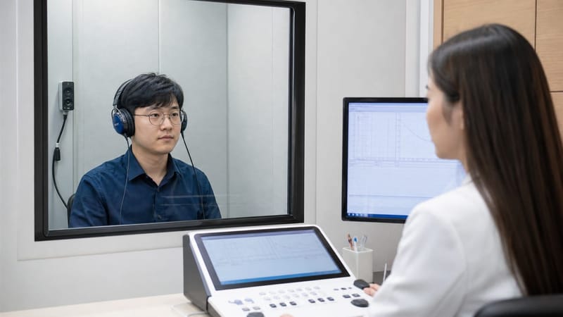 순음청력검사와 임피던스청력검사는 이명 검사에서 가장 먼저 시행하는 급여 항목입니다.
