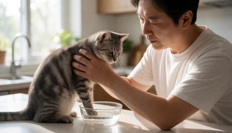 고양이가 물을 많이 마시고 살이 빠져요, 검사 전 알아둘 것