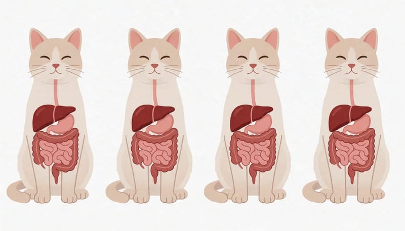 치료가 늦어질수록 고양이 몸속 장기가 단계적으로 악화되는 과정