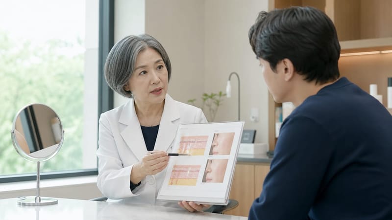치료 방법은 다한증 동반 여부와 증상 정도에 따라 함께 상담을 통해 정해집니다.
