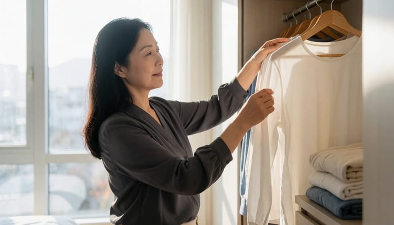 통풍이 잘되는 면 소재 의류를 선택하는 것도 관리 습관 중 하나입니다.