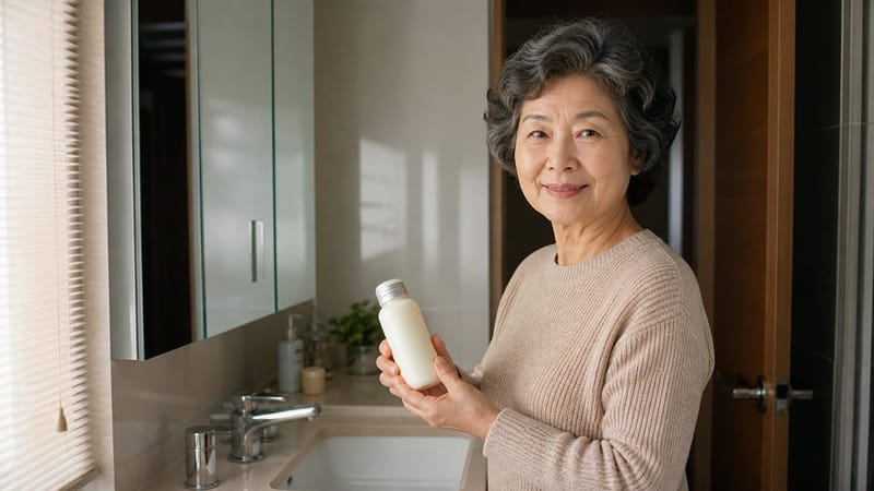 생활 속 냄새 관리용품을 고르는 모습