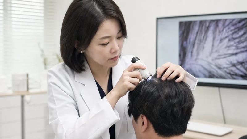 두피 상태는 피부현미경 관찰만으로도 상당 부분 확인할 수 있습니다.
