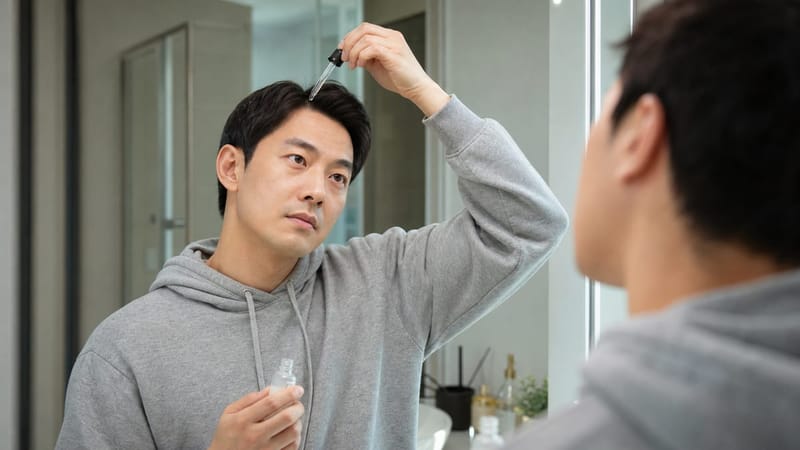 미녹시딜 같은 국소 치료제는 최소 3~6개월은 꾸준히 사용해야 변화를 확인할 수 있습니다.