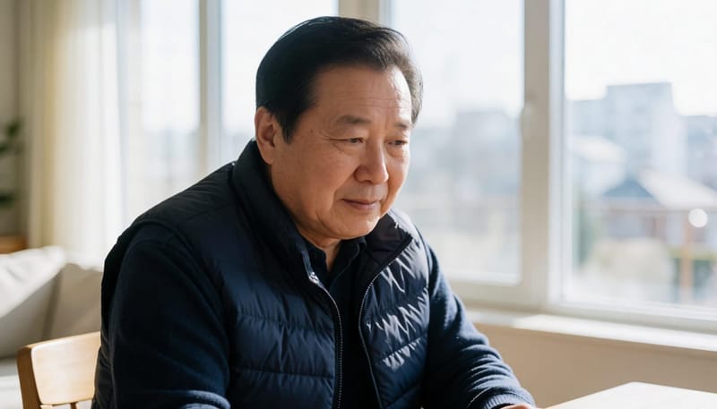 이식 후 회복기 두피를 조심스럽게 관리하는 모습