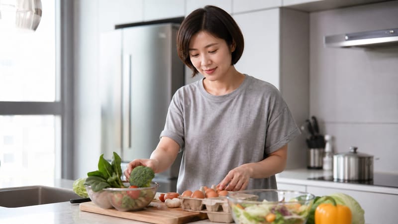 단백질과 철분이 포함된 식사는 모발 건강 관리의 기본 요소 중 하나입니다.