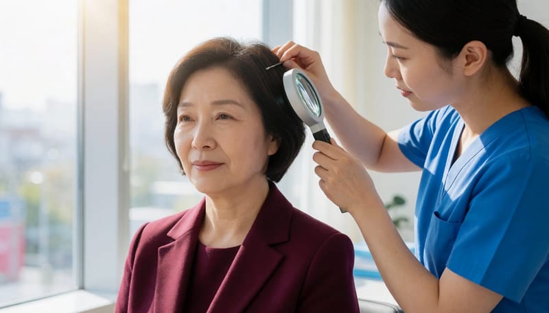 공여부 모발 밀도는 짧게 깎았을 때 비로소 과채취 흔적이 눈에 보이는 경우가 많습니다.