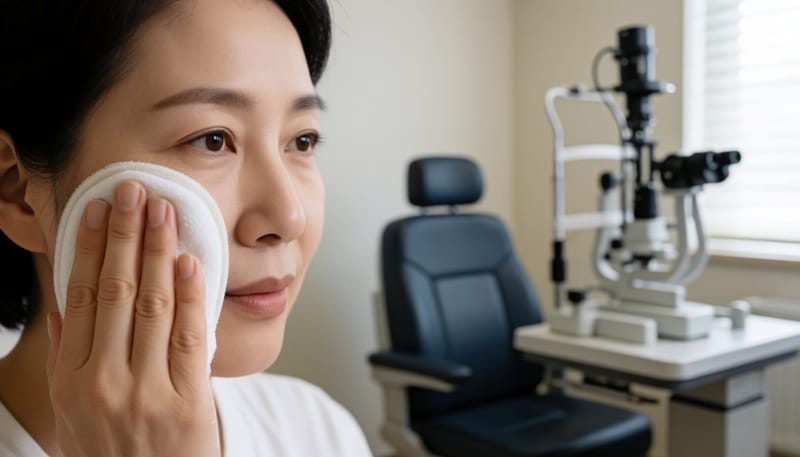 자가 관리와 병원 진료 상황을 함께 보여주는 비교 구도 사진