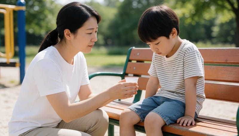 아이가 놀다가 축 처지고 소변을 안 봐요, 물부터일까 수액부터일까