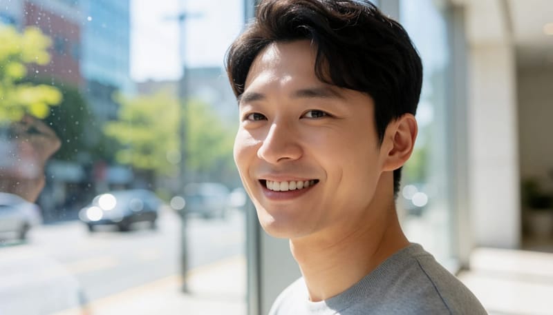 재질에 따라 눈에 덜 띄는 교정 장치 클로즈업
